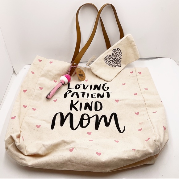 🆕{Eccolo} Canvas Pom Pom Tote Dayna Lee Collection - Picture 11 of 16